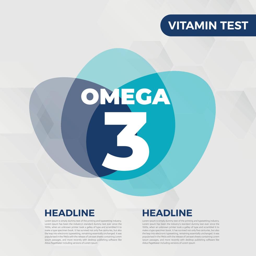 Omega 3 vitamina icona vettore illustrazione olio pesce omega