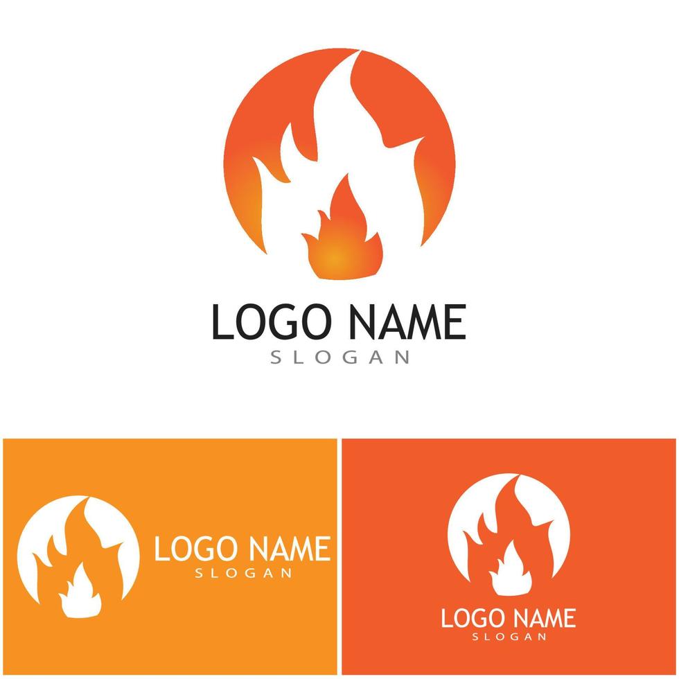 fuoco fiamma logo vettore concetto design