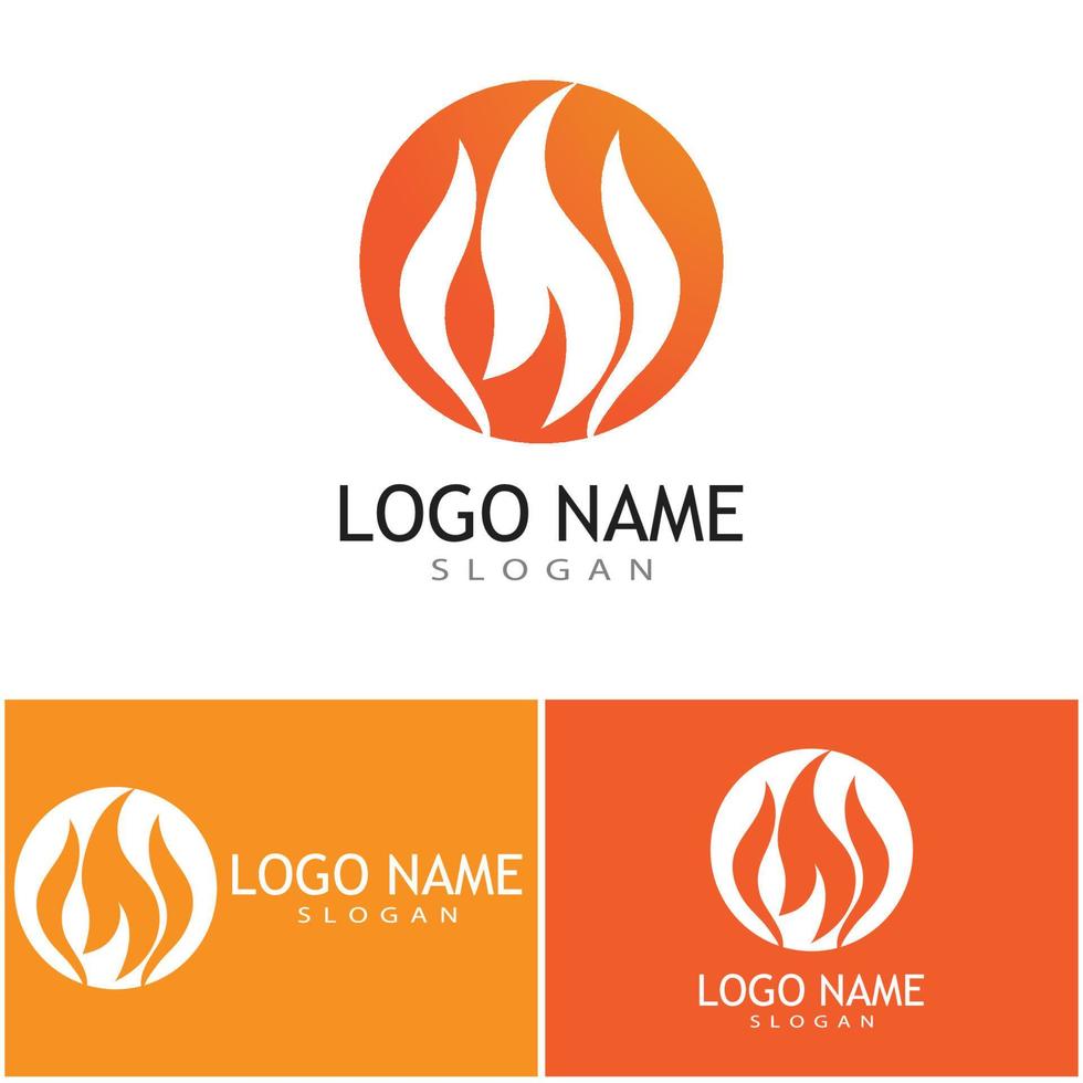 fuoco fiamma logo vettore concetto design