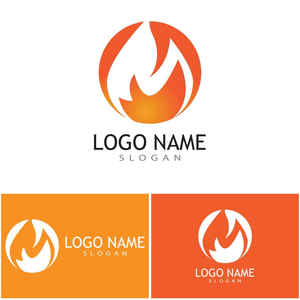 fuoco fiamma logo vettore concetto design