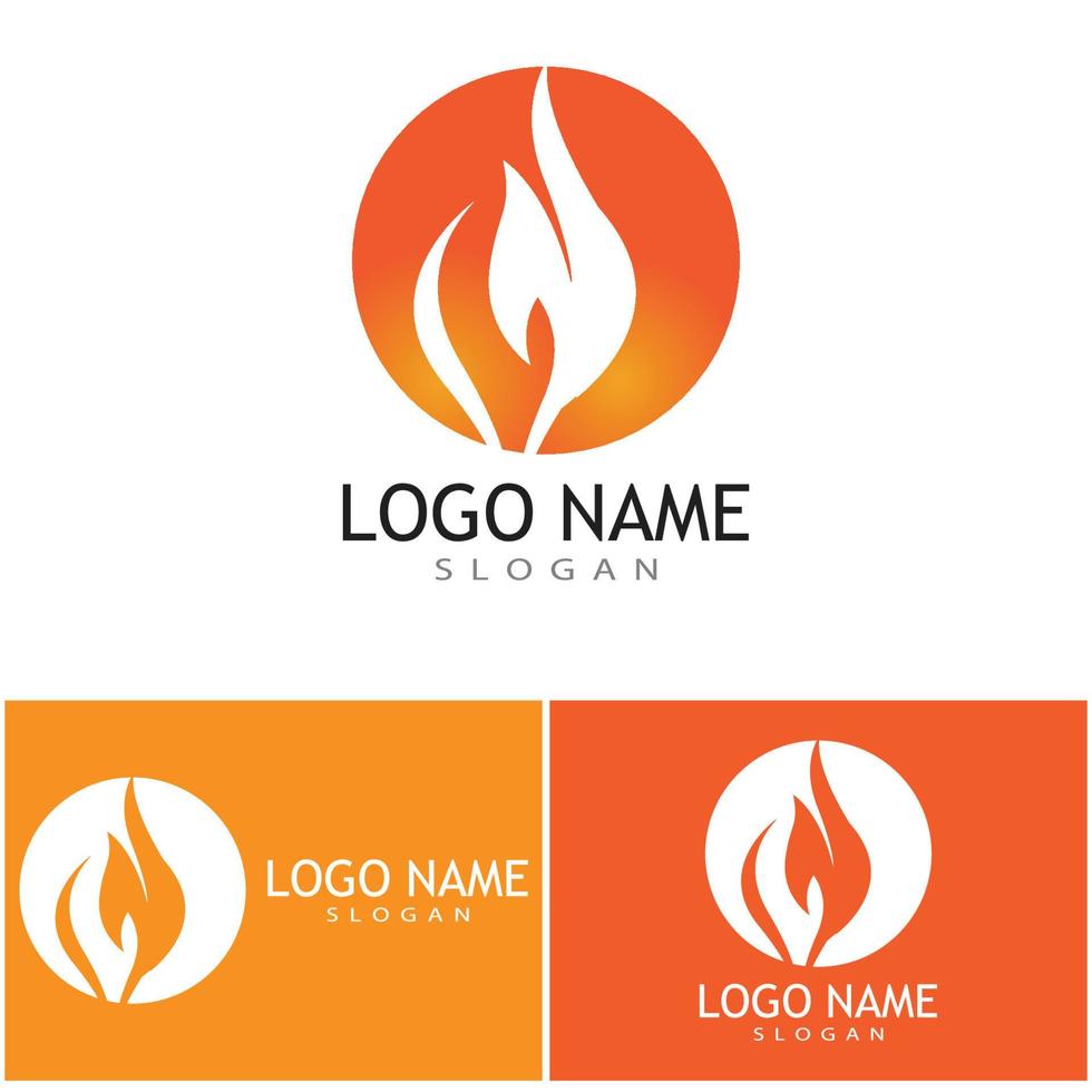 fuoco fiamma logo vettore concetto design