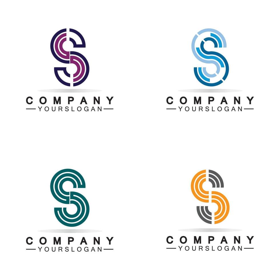 logo di s. modello di progettazione dell'icona del logo della lettera s vettore