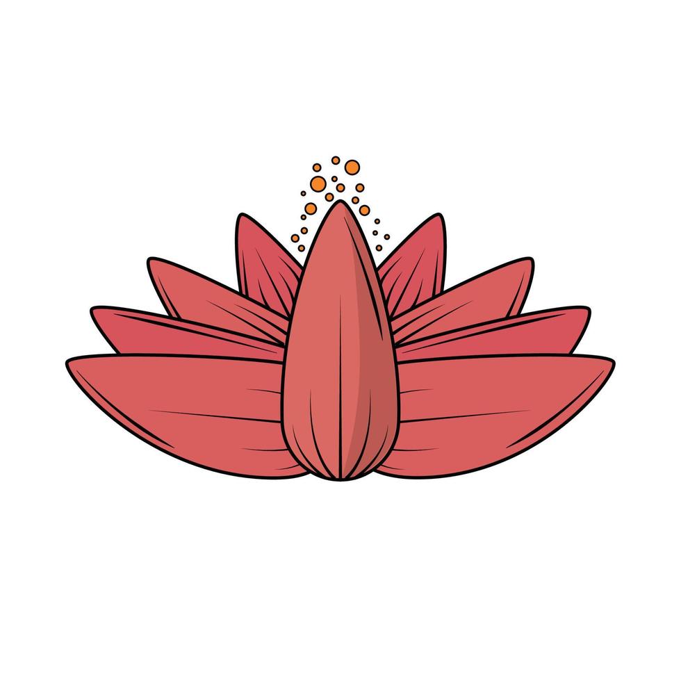 fiore di loto rosa vettore
