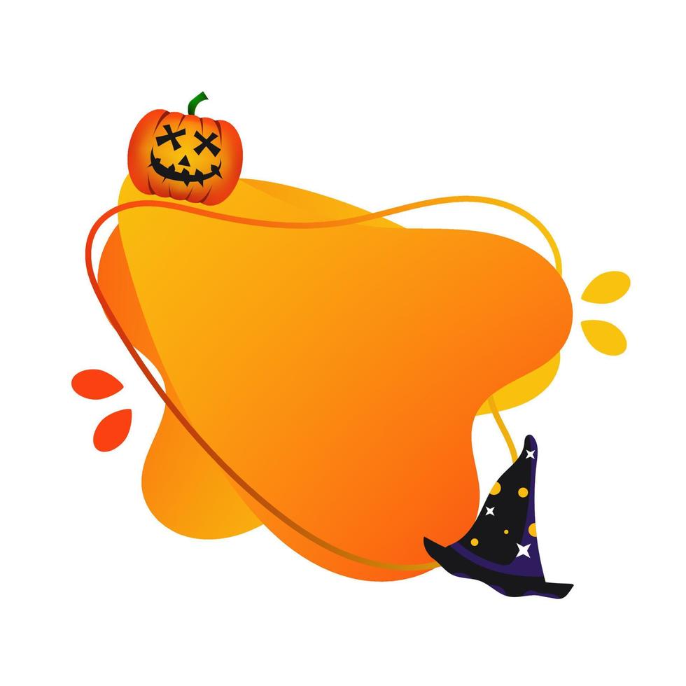 Halloween astratto fluido design elemento. arancia liquido. isolato vettore geometrico colore illustrazione