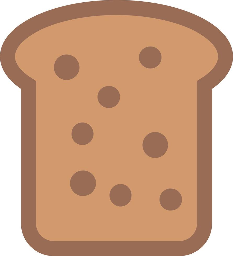 icona piatta del pane vettore