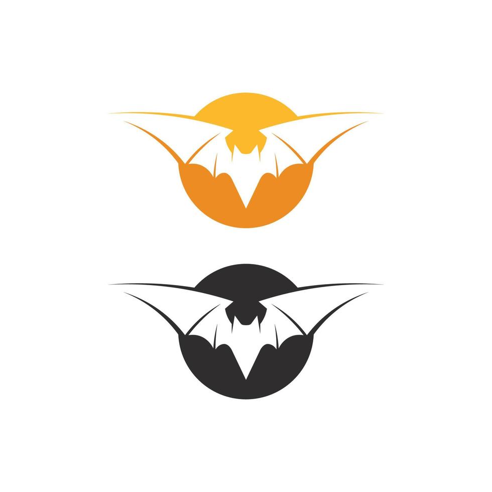 modello di logo icona vettore pipistrello