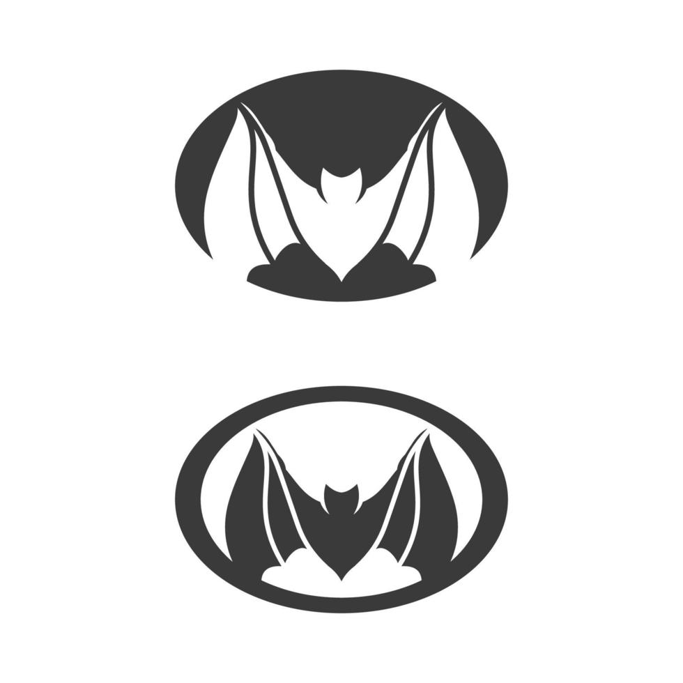 modello di logo icona vettore pipistrello