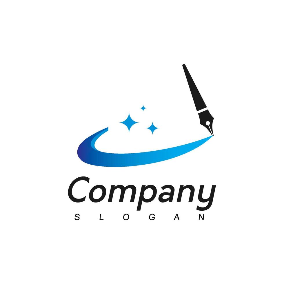 penna logo, attività commerciale, formazione scolastica, e legge azienda azienda simbolo vettore