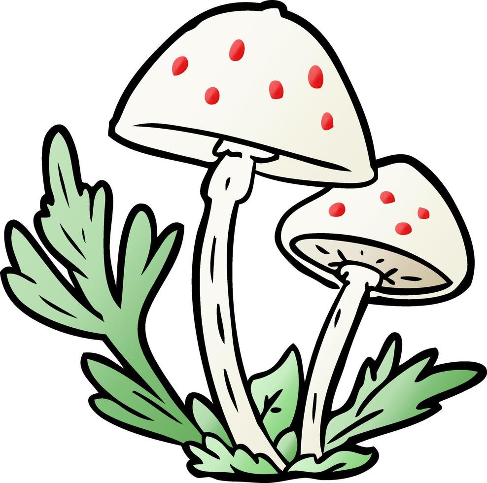 cartone animato selvaggio funghi vettore