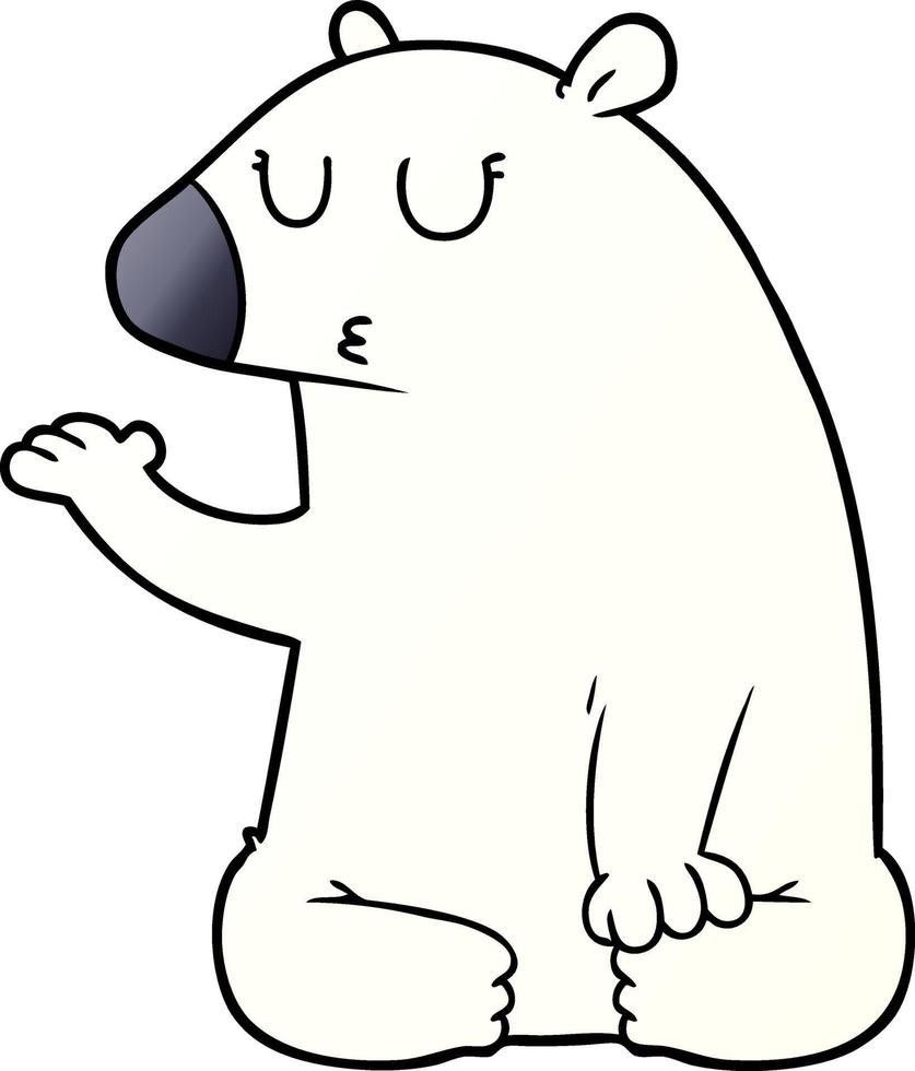 orso polare dei cartoni animati vettore