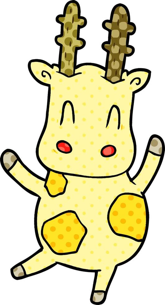 giraffa simpatico cartone animato vettore