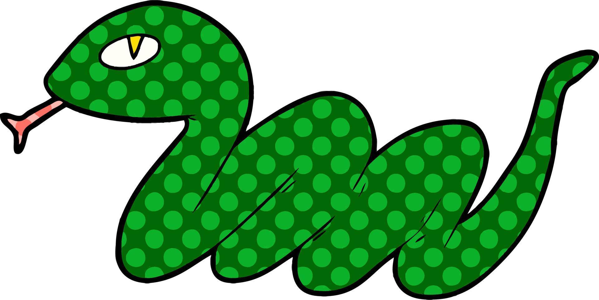 cartone animato strisciare serpente vettore