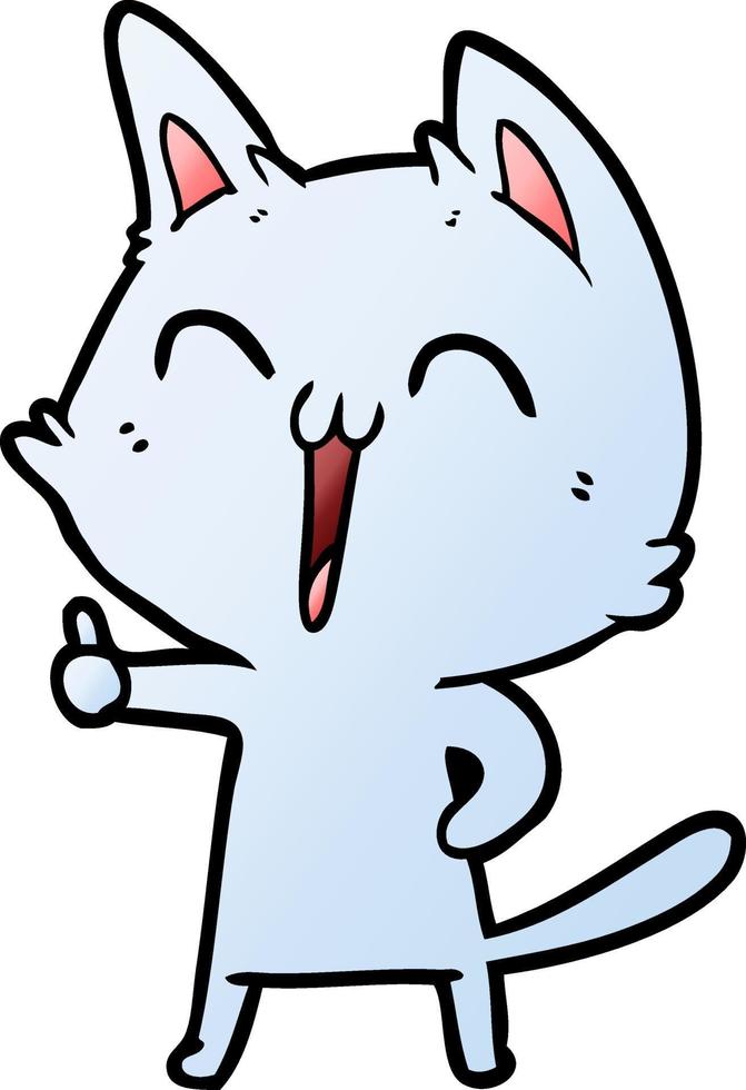 gatto felice dei cartoni animati vettore