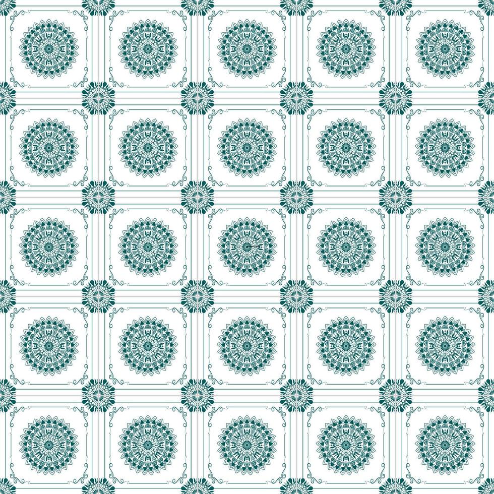 mandala modello con angoli geometrico ornamentale vettore mandala.disegno design. il mandala etnico può essere Usato per il soffitto, piastrelle, tessuto, coperchio, sfondo decorazioni verde e bianca sfondo