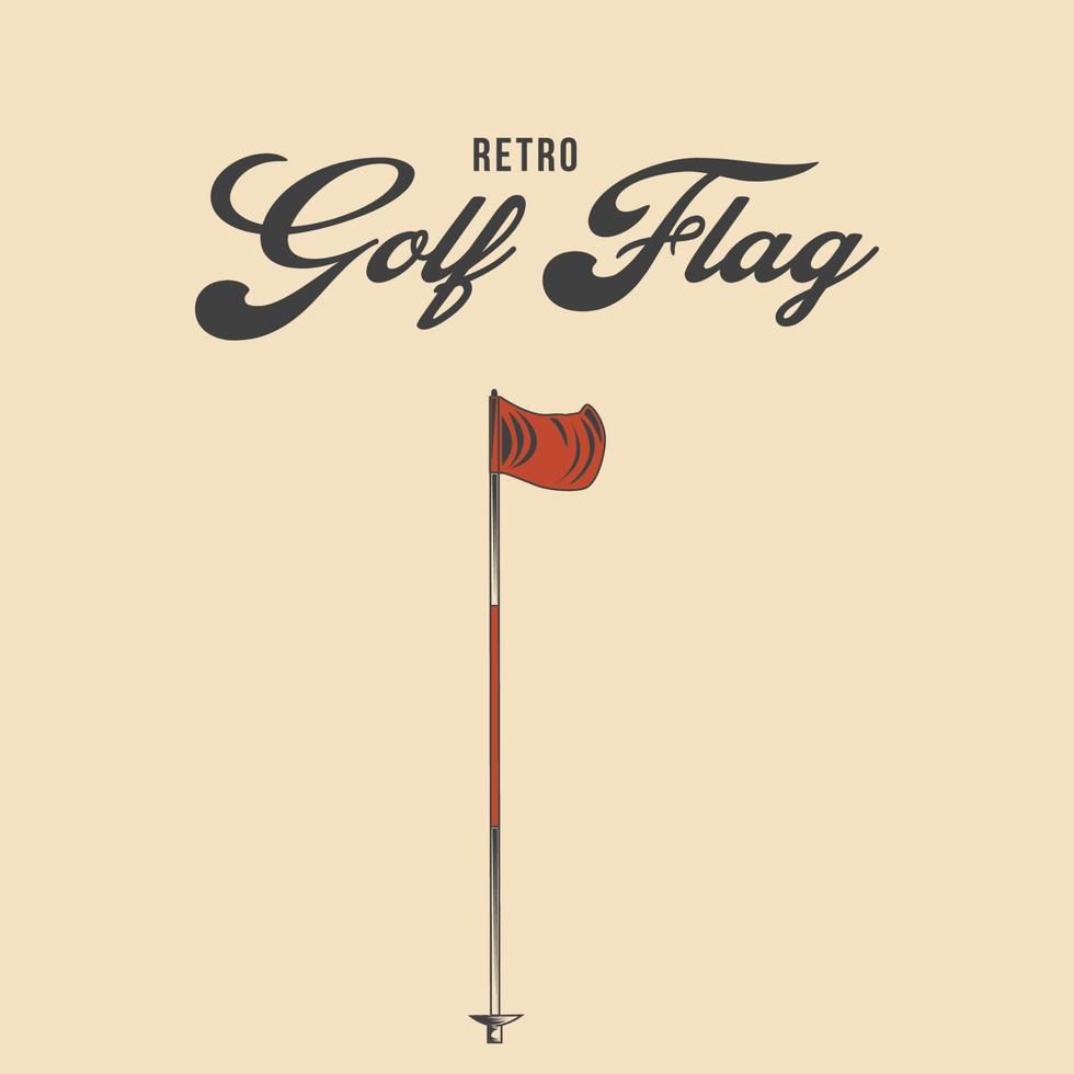 golf. Vintage ▾ golf bandiera. vettore golf azione vettore