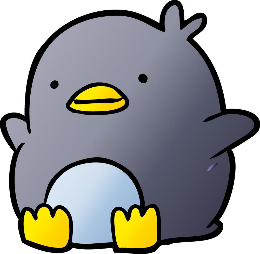 pinguino simpatico cartone animato vettore