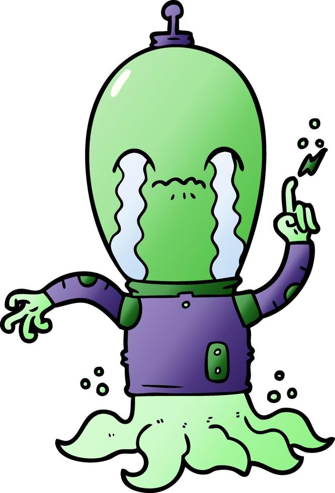 cartone animato alieno personaggio vettore