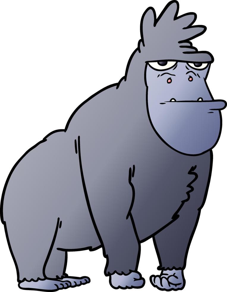 cartone animato gorilla personaggio vettore