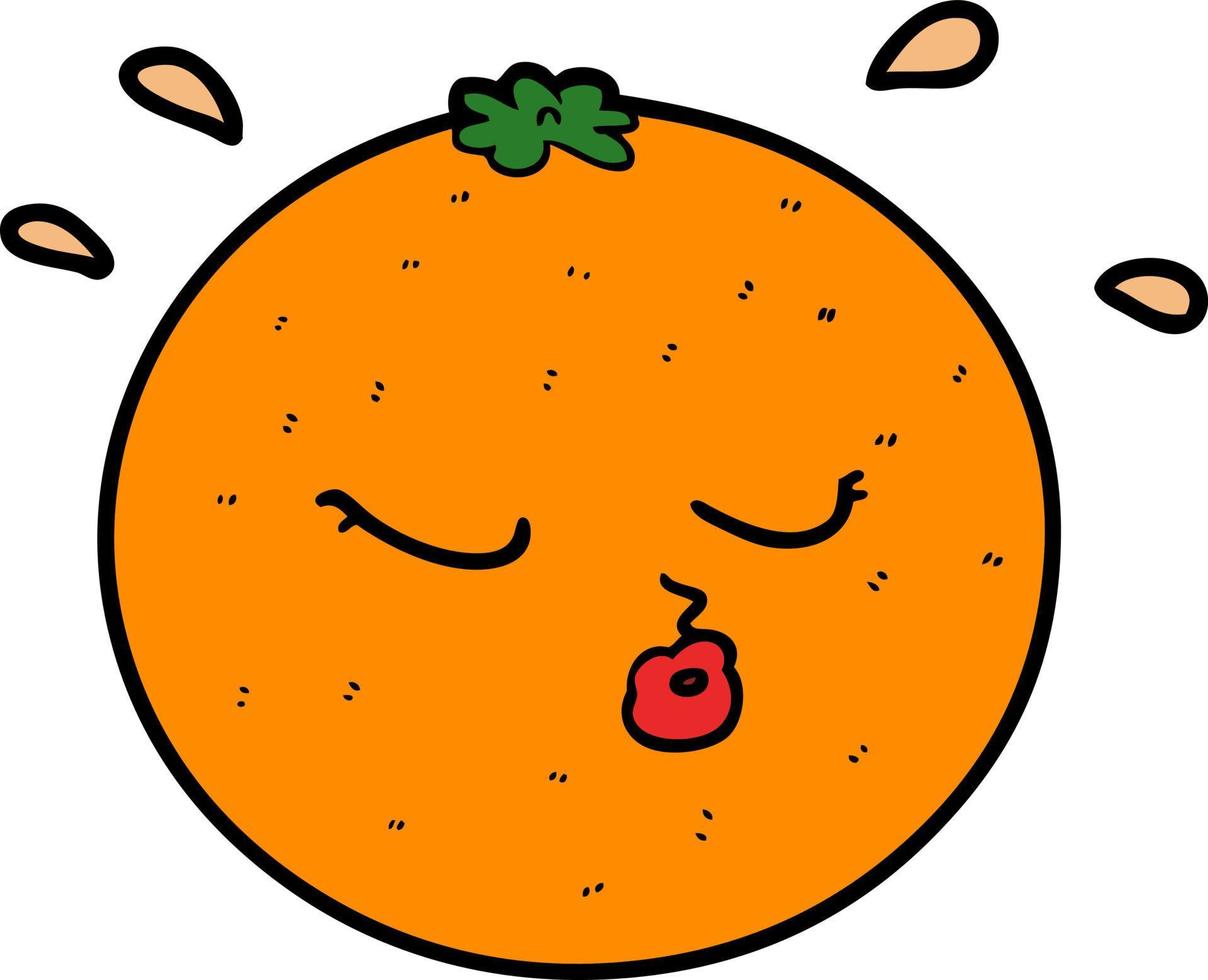 cartone animato arancia personaggio vettore