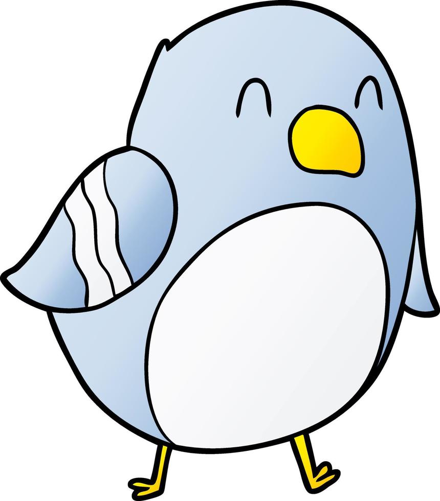personaggio dei cartoni animati di uccello vettore