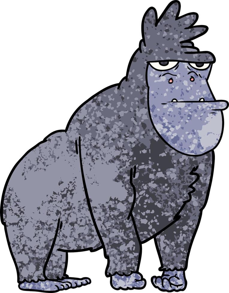 cartone animato gorilla personaggio vettore