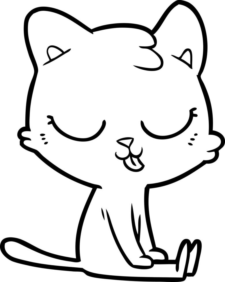 cartone animato gatto linea arte vettore