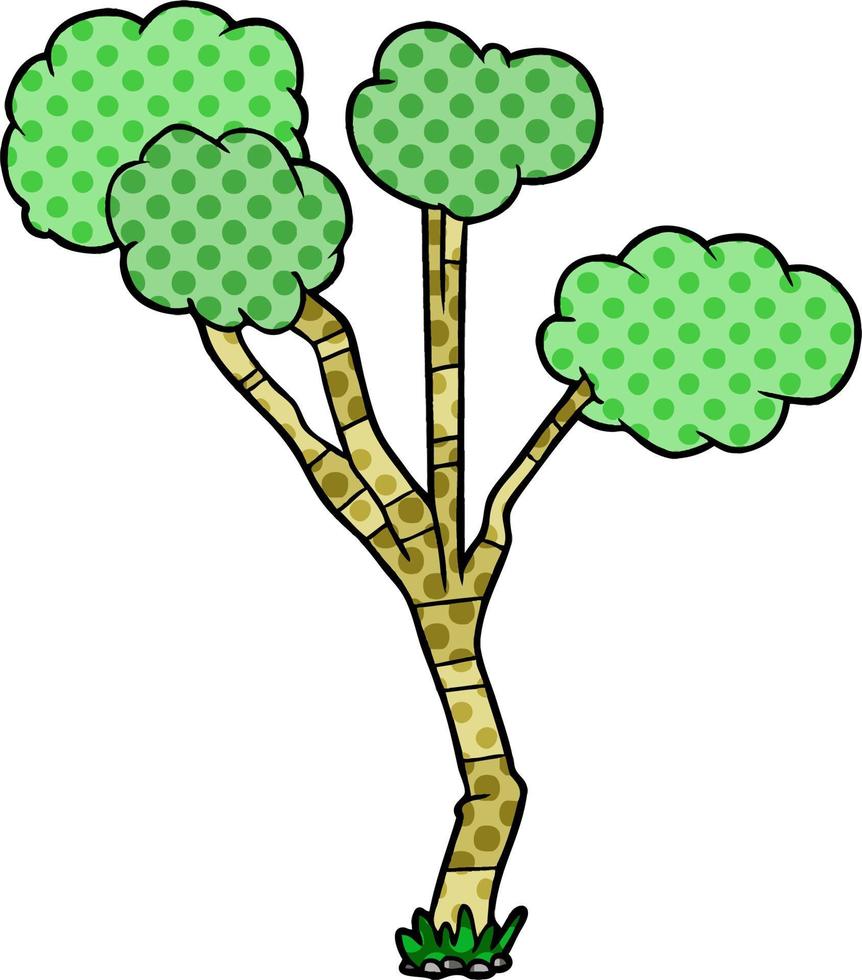 cartone animato scarso albero vettore