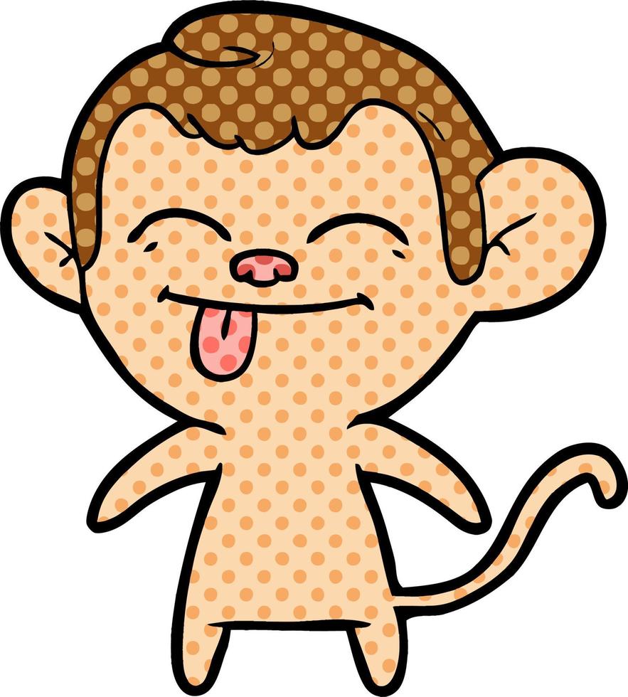 divertente cartone animato scimmia vettore