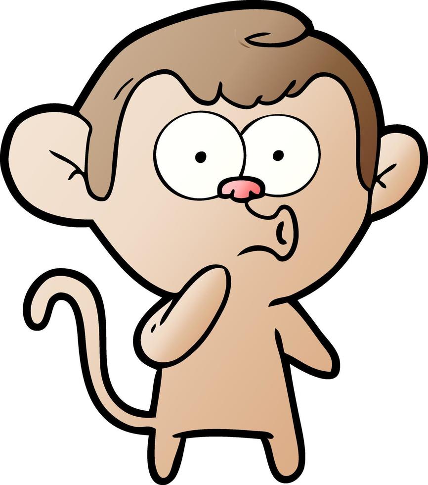 cartone animato fischio scimmia vettore