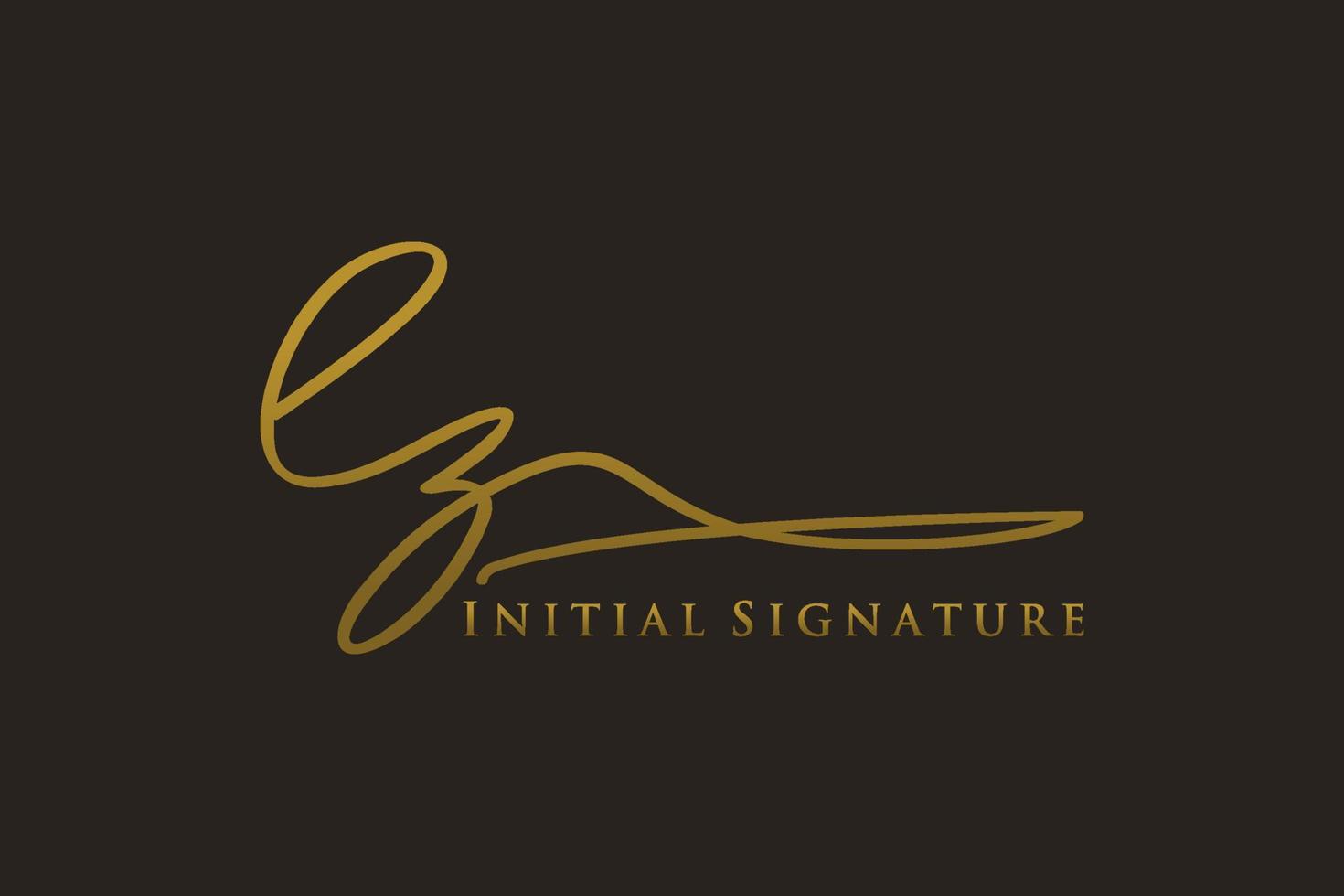 iniziale lz lettera firma logo modello elegante design logo. mano disegnato calligrafia lettering vettore illustrazione.