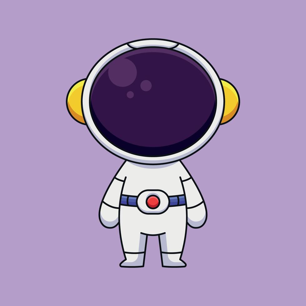 carino astronauta cartone animato portafortuna scarabocchio arte mano disegnato concetto vettore kawaii icona illustrazione