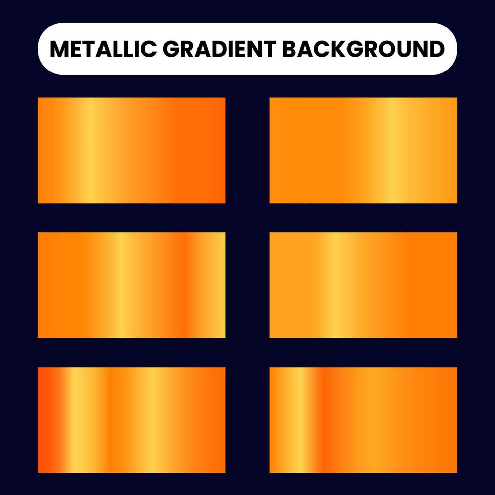 collezione di arancia metallico pendenza sfondo vettore