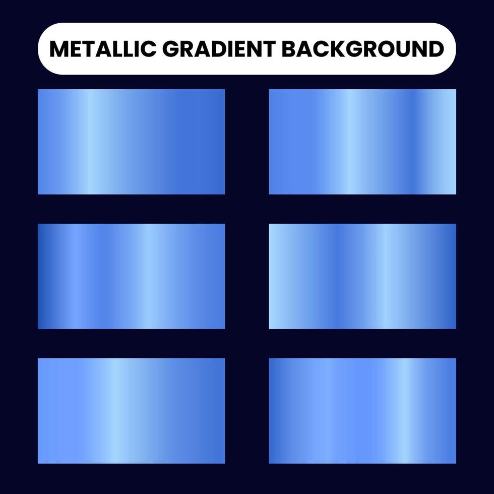 collezione di blu metallico pendenza sfondo vettore