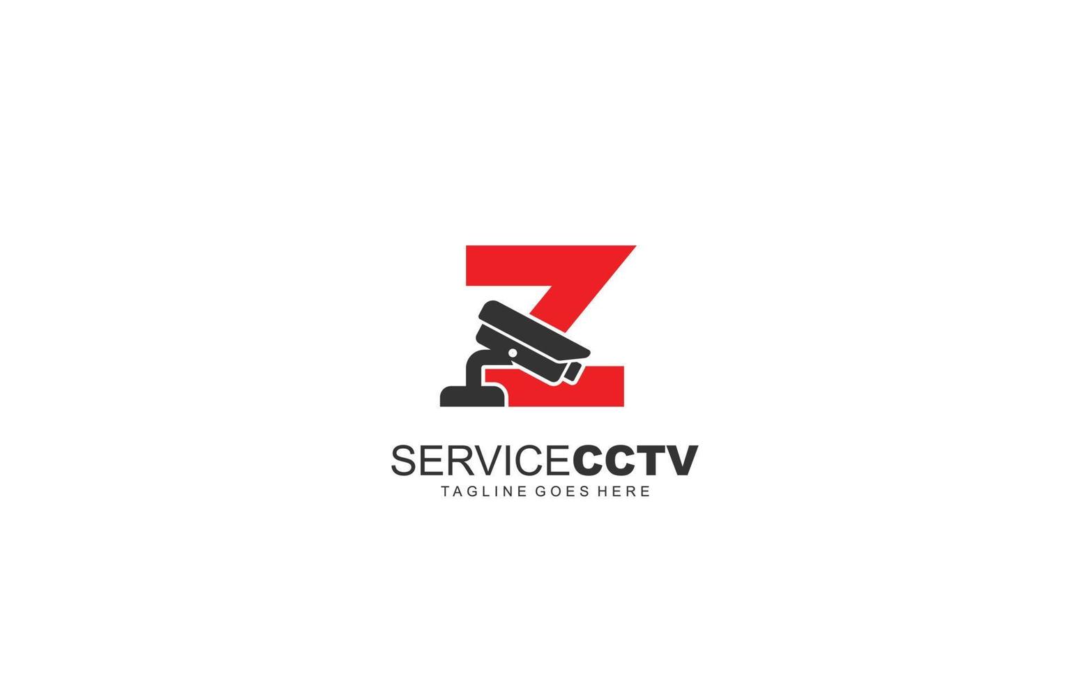 z logo cctv per identità. sicurezza modello vettore illustrazione per il tuo marca.