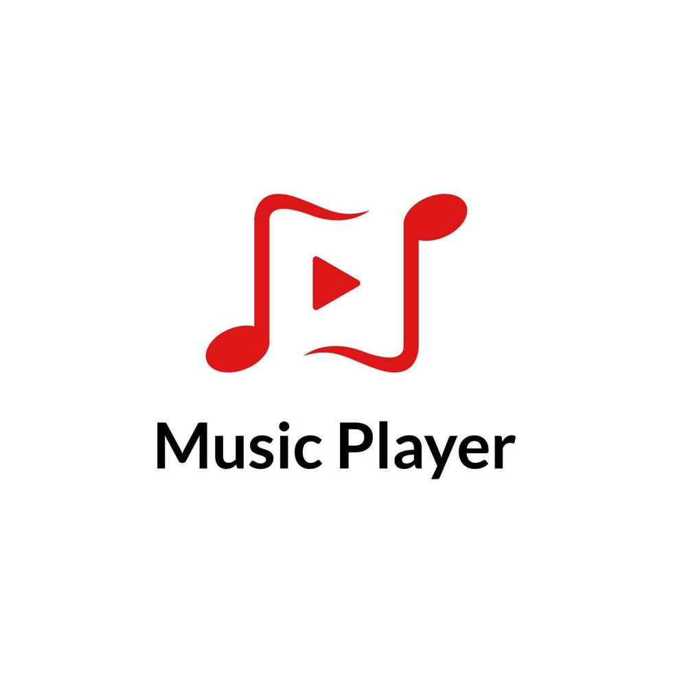 musica giocatore logo, unico logo modello vettore