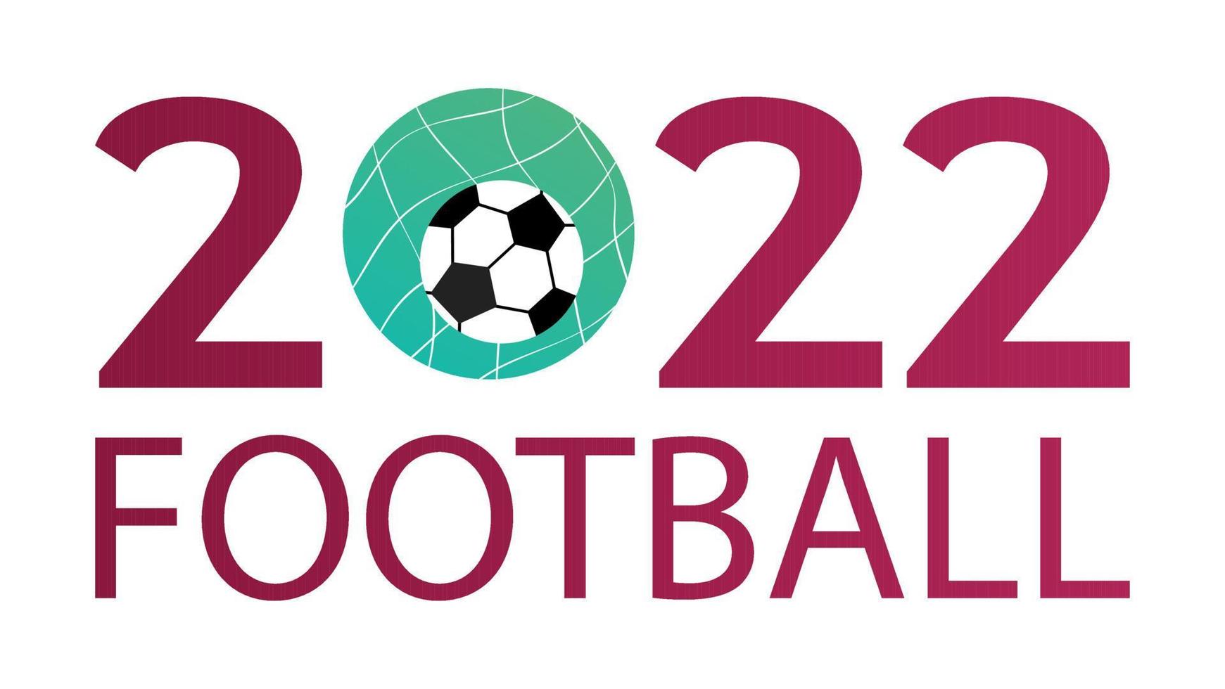 mondo calcio campionato 2022 vettore illustrazione nel Qatar colori