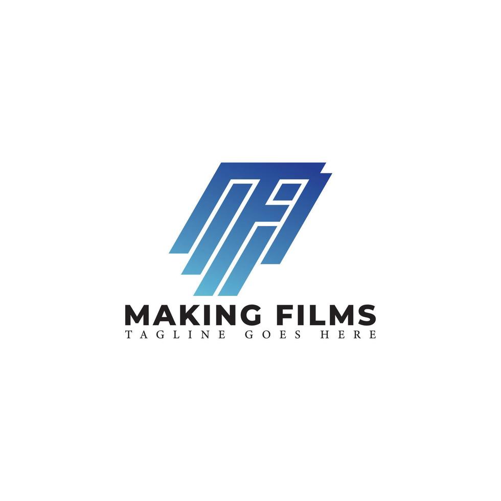 astratto iniziale lettera mf o fm logo nel blu colore isolato nel bianca sfondo applicato per architettura film logo anche adatto per il Marche o aziende avere iniziale nome fm o mf. vettore