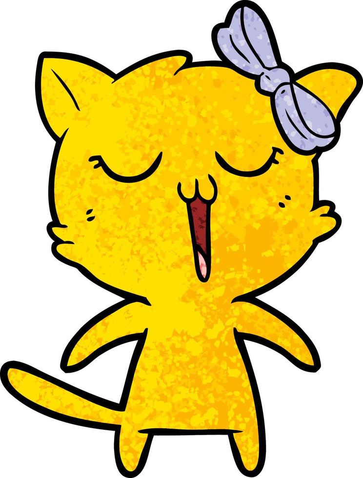 cartone animato gatto personaggio vettore