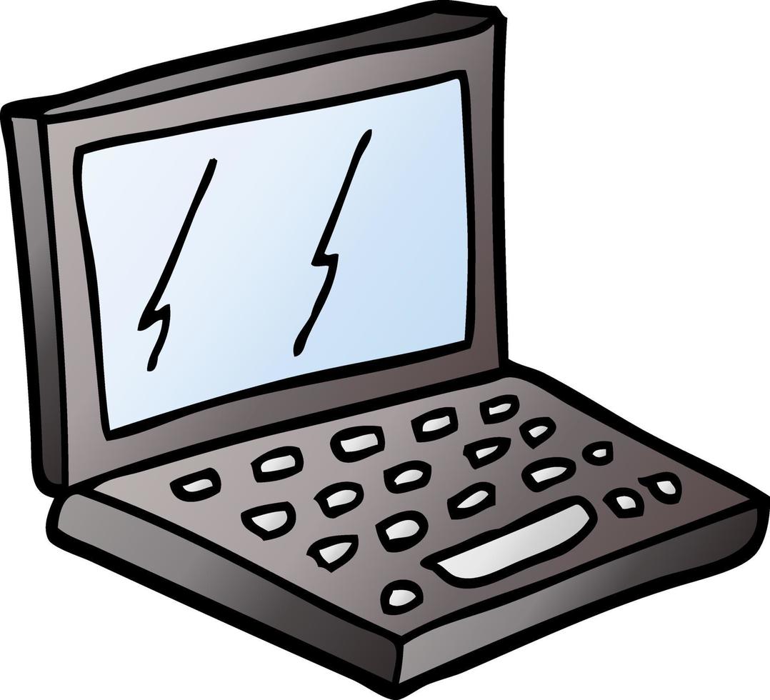 vettore pendenza illustrazione cartone animato il computer portatile computer