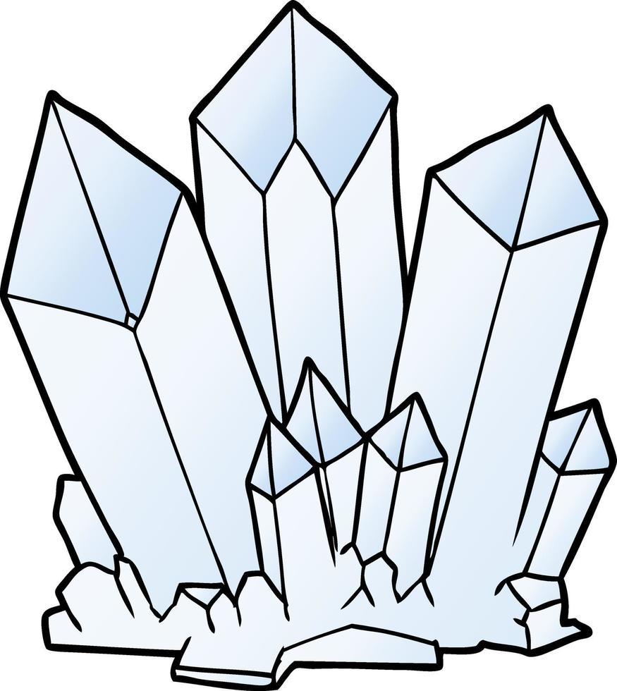 vettore cartone animato cristalli