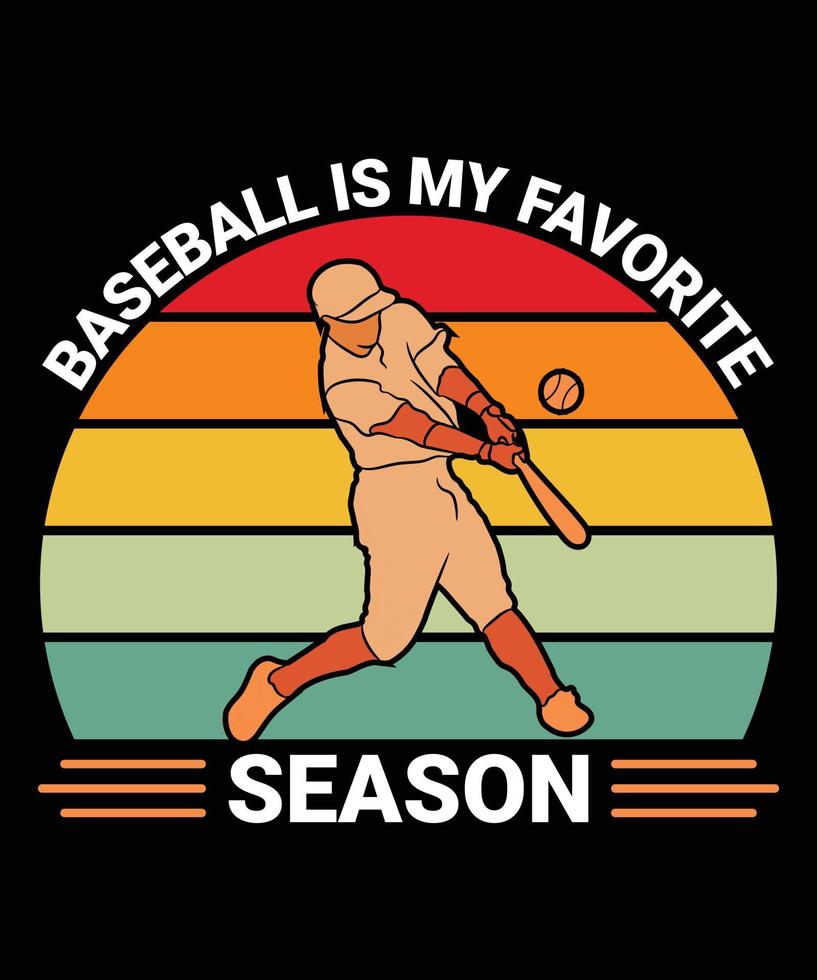 baseball è mio preferito stagione vettore maglietta design modello