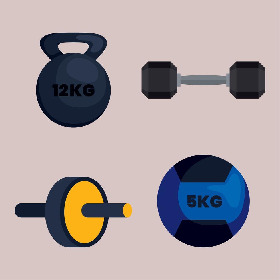 quattro icone CrossFit vettore