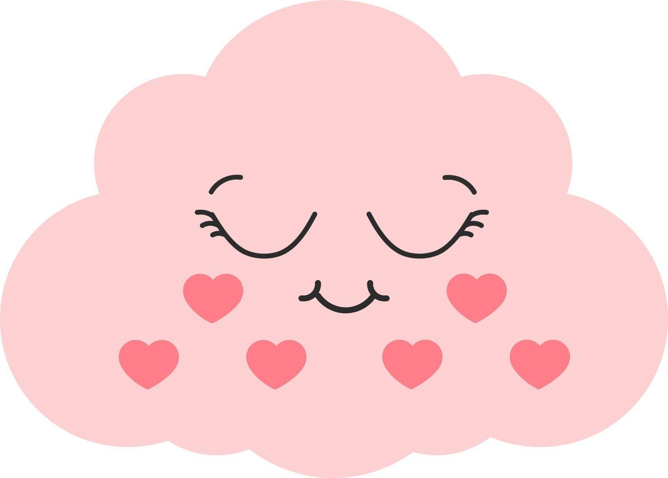 vettore illustrazione di un' carino addormentato nube, foca o icona vettore illustrazione