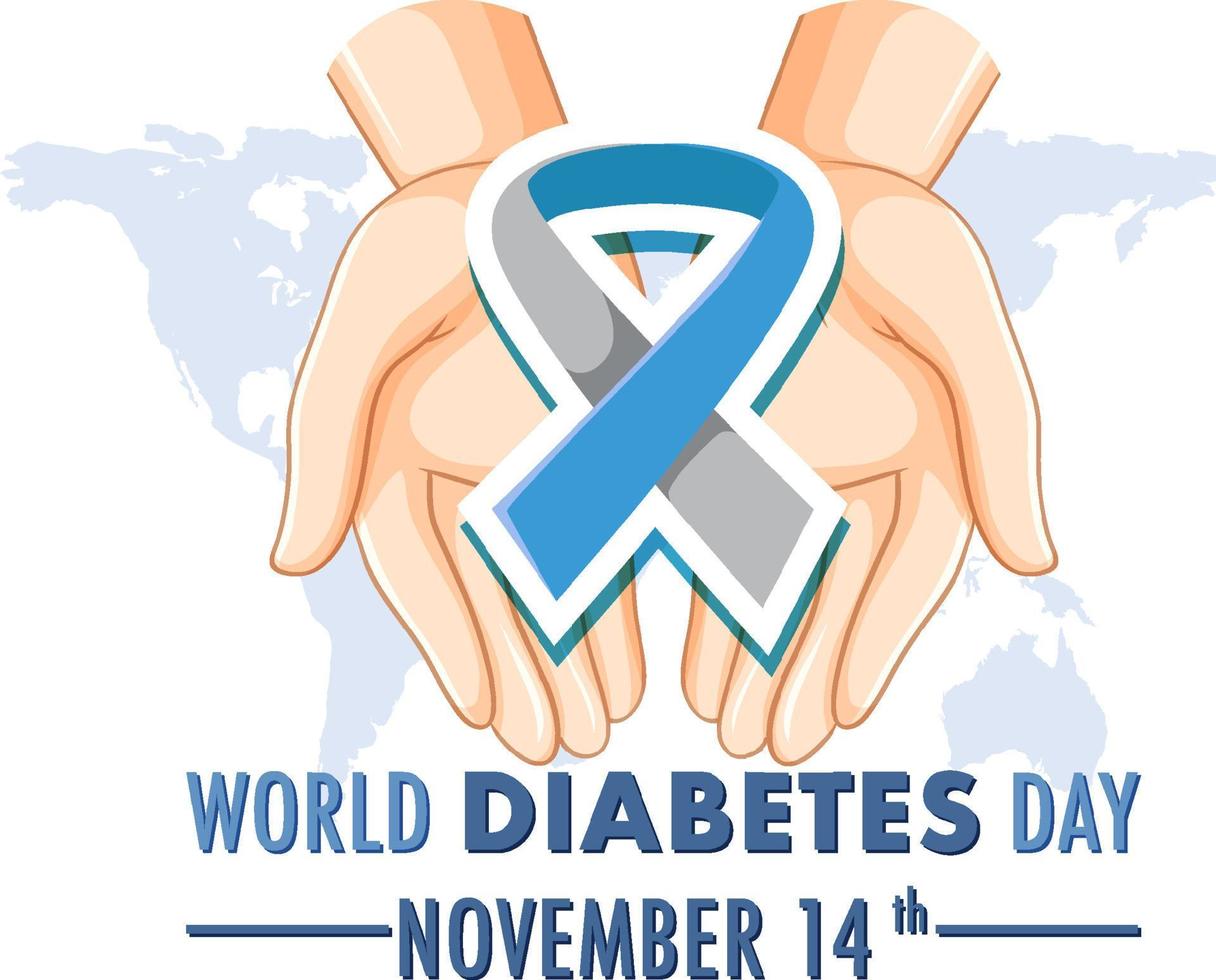 design del logo della giornata mondiale del diabete vettore