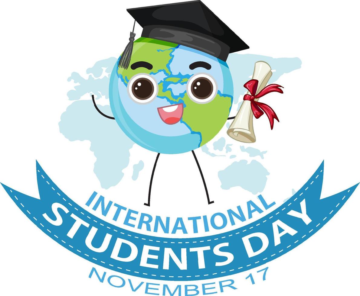 internazionale studenti giorno bandiera design vettore