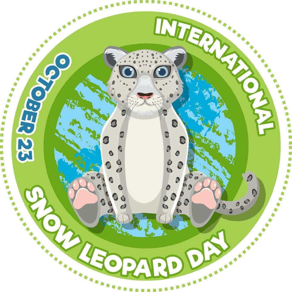 giornata internazionale del leopardo delle nevi vettore