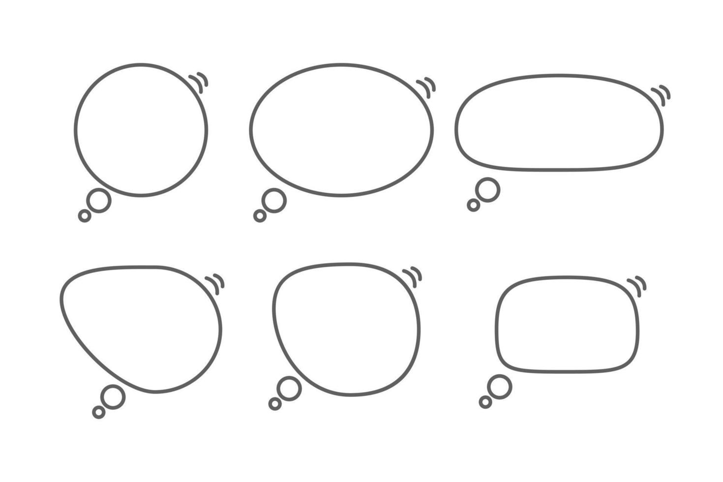 discorso bolla linea icona impostato vettore