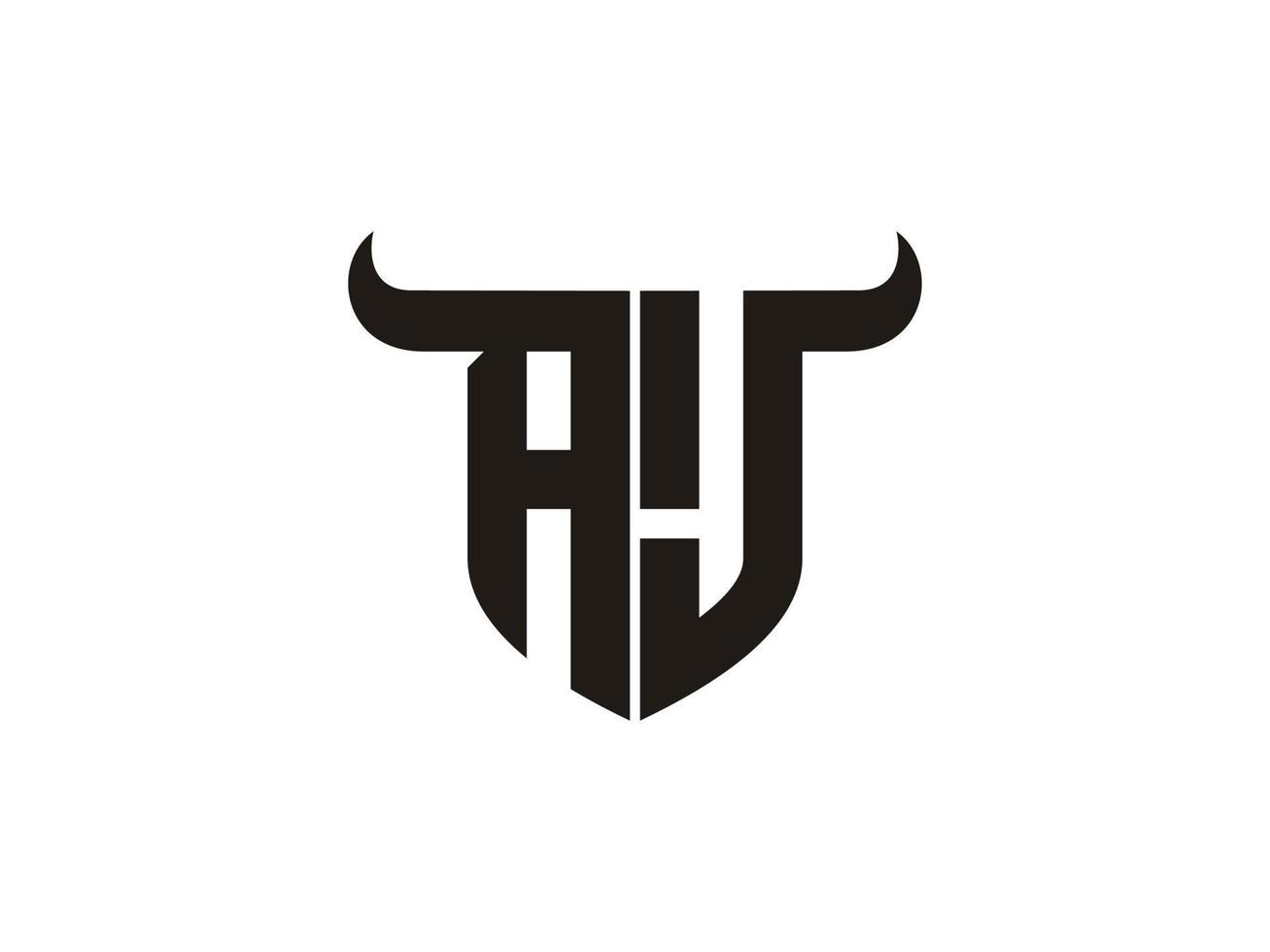 iniziale aj Toro logo design. vettore