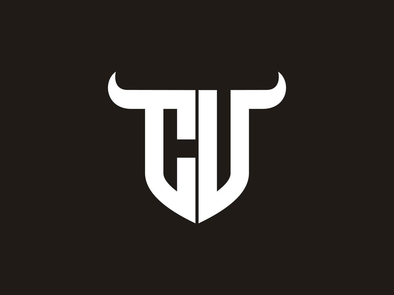 iniziale cu Toro logo design. vettore