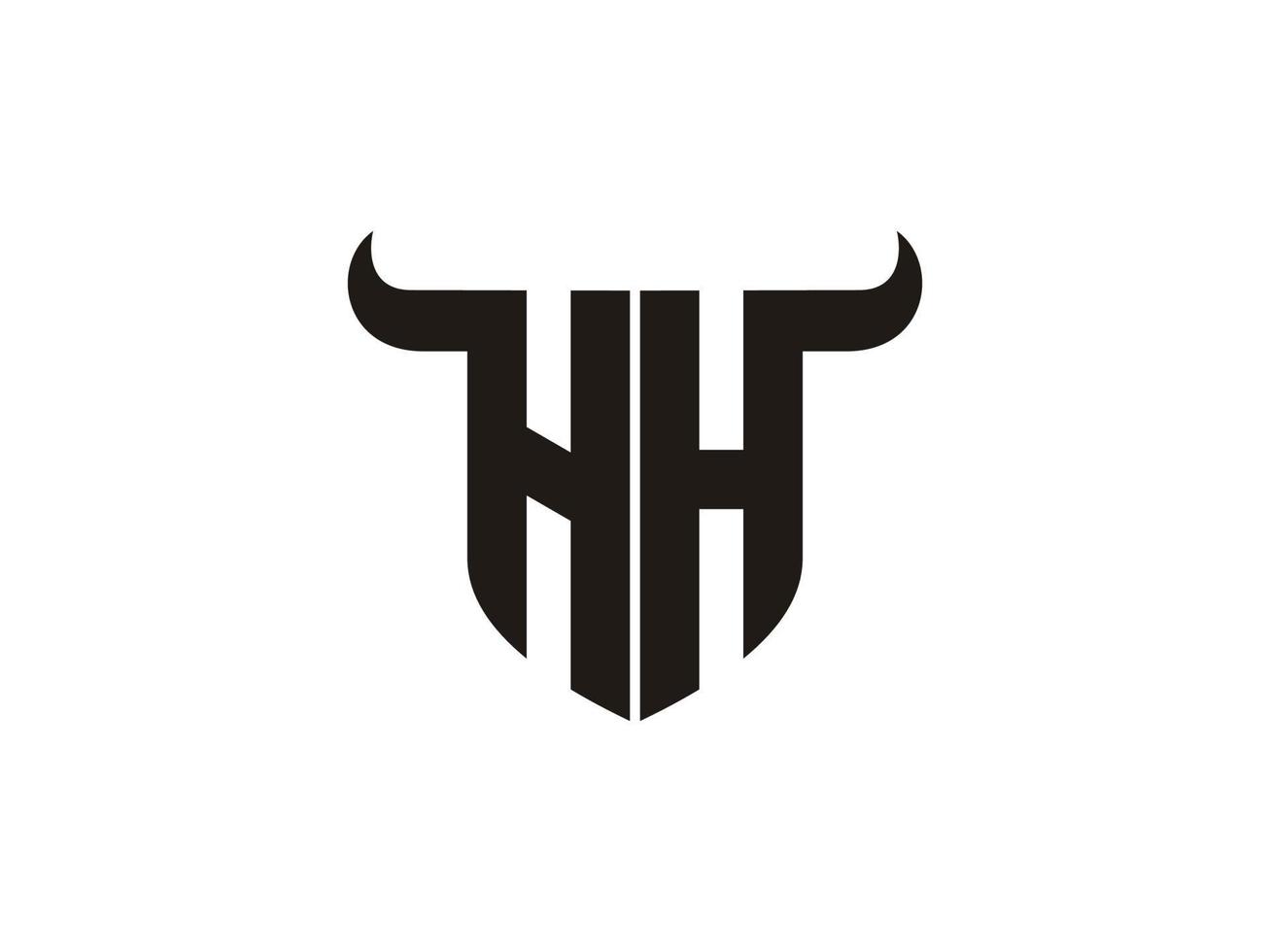 iniziale hh Toro logo design. vettore